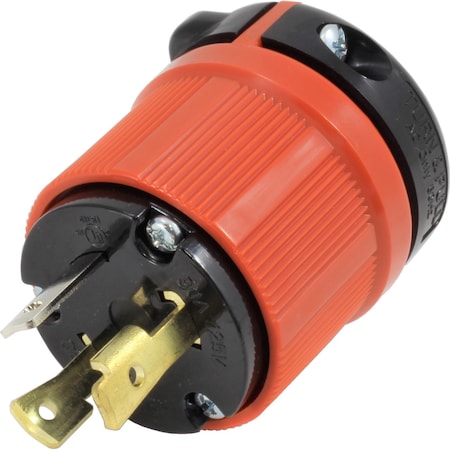 Ac Works Locking Plug, L5-30P, 30 A, 125V AC, Orange ASL530P